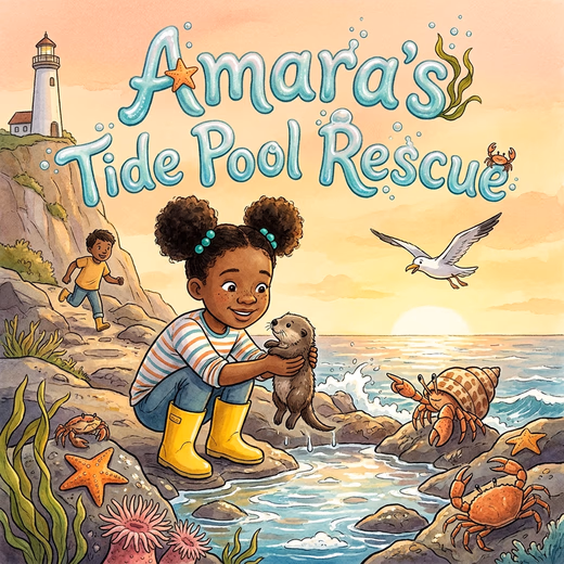 Amara's Tide Pool Rescue, a personalized Story Genie book starring Amara