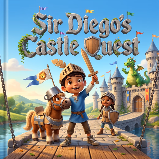 Sir Diego's Castle Quest, a personalized Story Genie book starring Diego