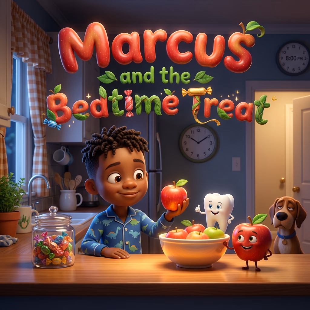 Marcus and the Bedtime Treat, a personalized Story Genie book starring Marcus